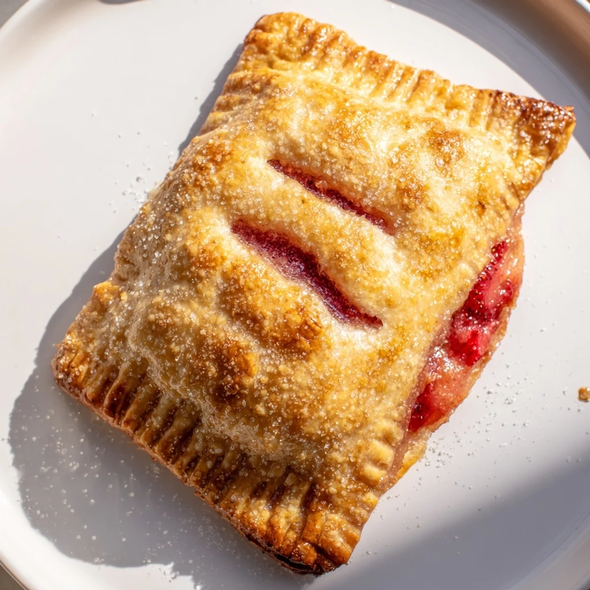 Freshly baked Sweetheart Strawberry Hand Pies with flaky, golden crusts resting on a cooling rack, ready to share.