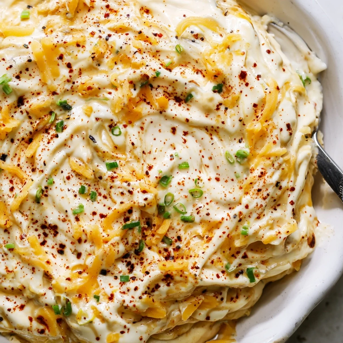Golden cheddar savory pretzel dip served in bowl with pretzels for dipping