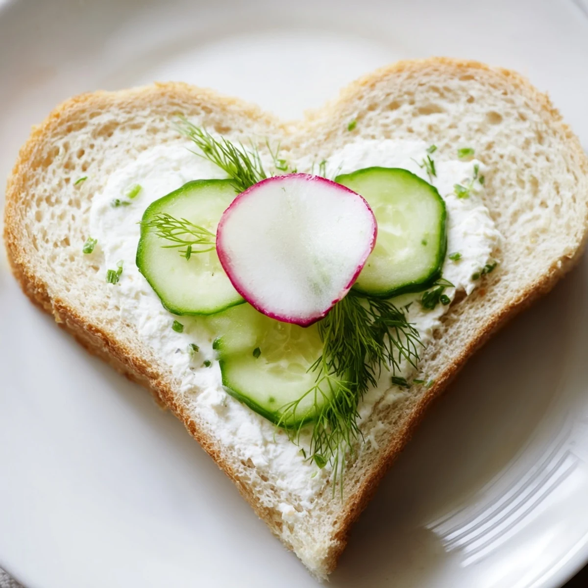 Elegant heart shaped tea sandwich board featuring cucumber, egg salad, and smoked salmon varieties garnished with fresh herbs and microgreens