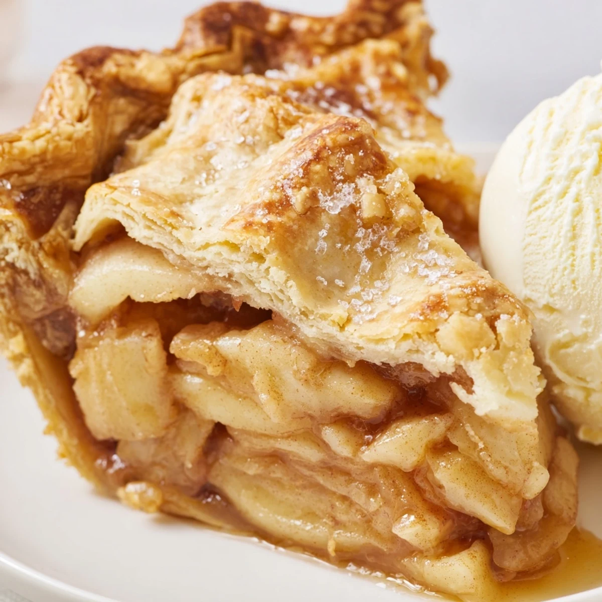 Golden homemade apple pie with cinnamon spiced filling and flaky lattice crust