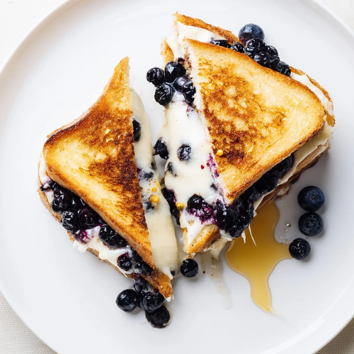 Serve Juicy Blueberry Grilled Cheese with tomato soup or crisp salad