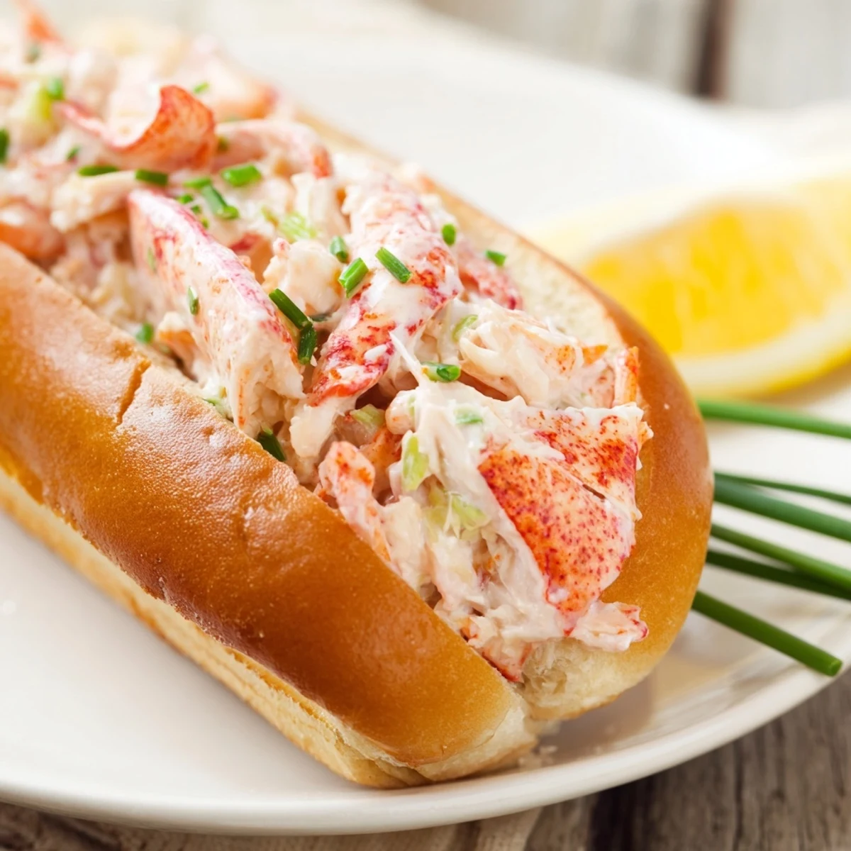 Golden toasted split-top bun overflowing with sweet Maine lobster meat and creamy mayonnaise dressing