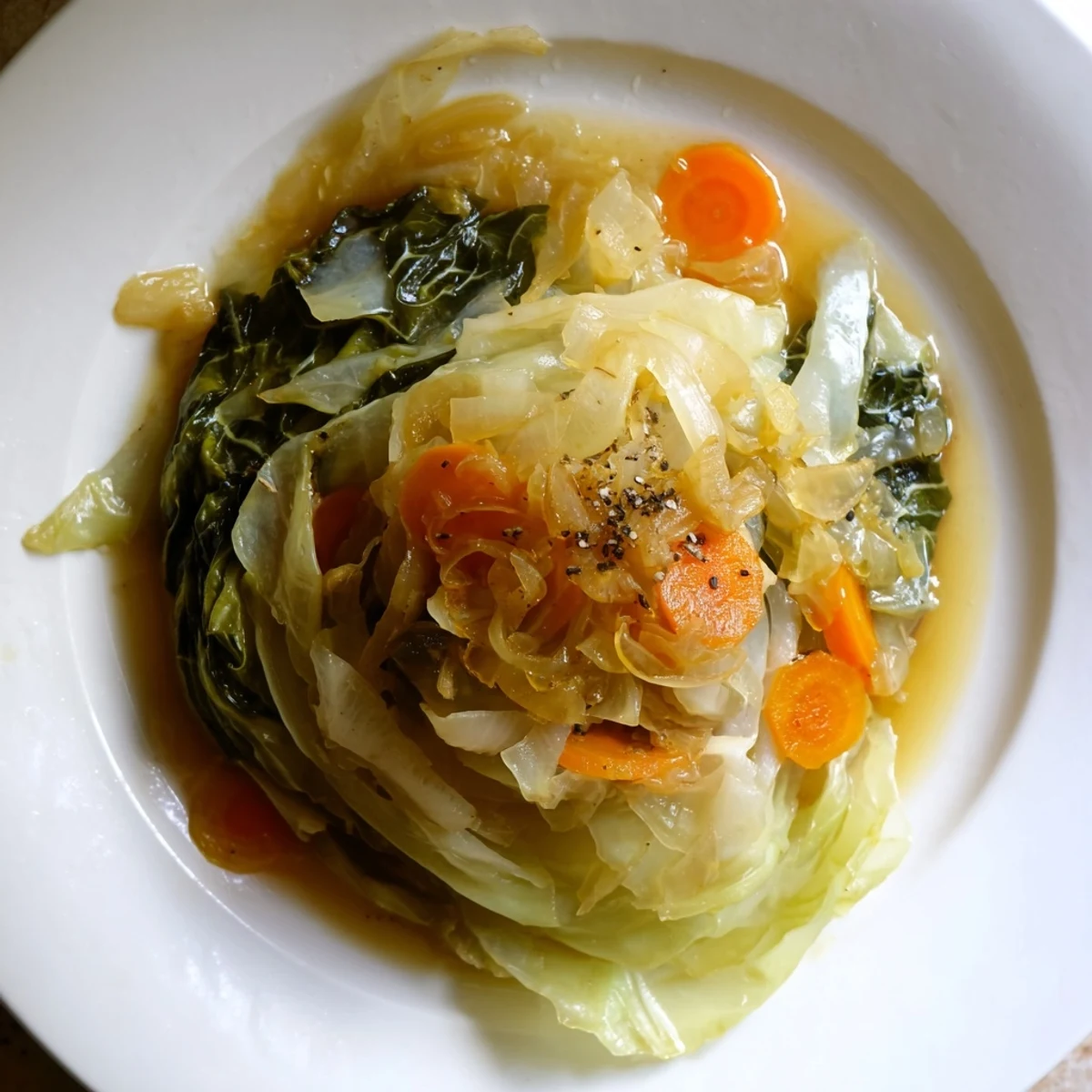 Savory Braised Cabbage Recipe: tender, caramelized cabbage with smoky paprika and vinegar